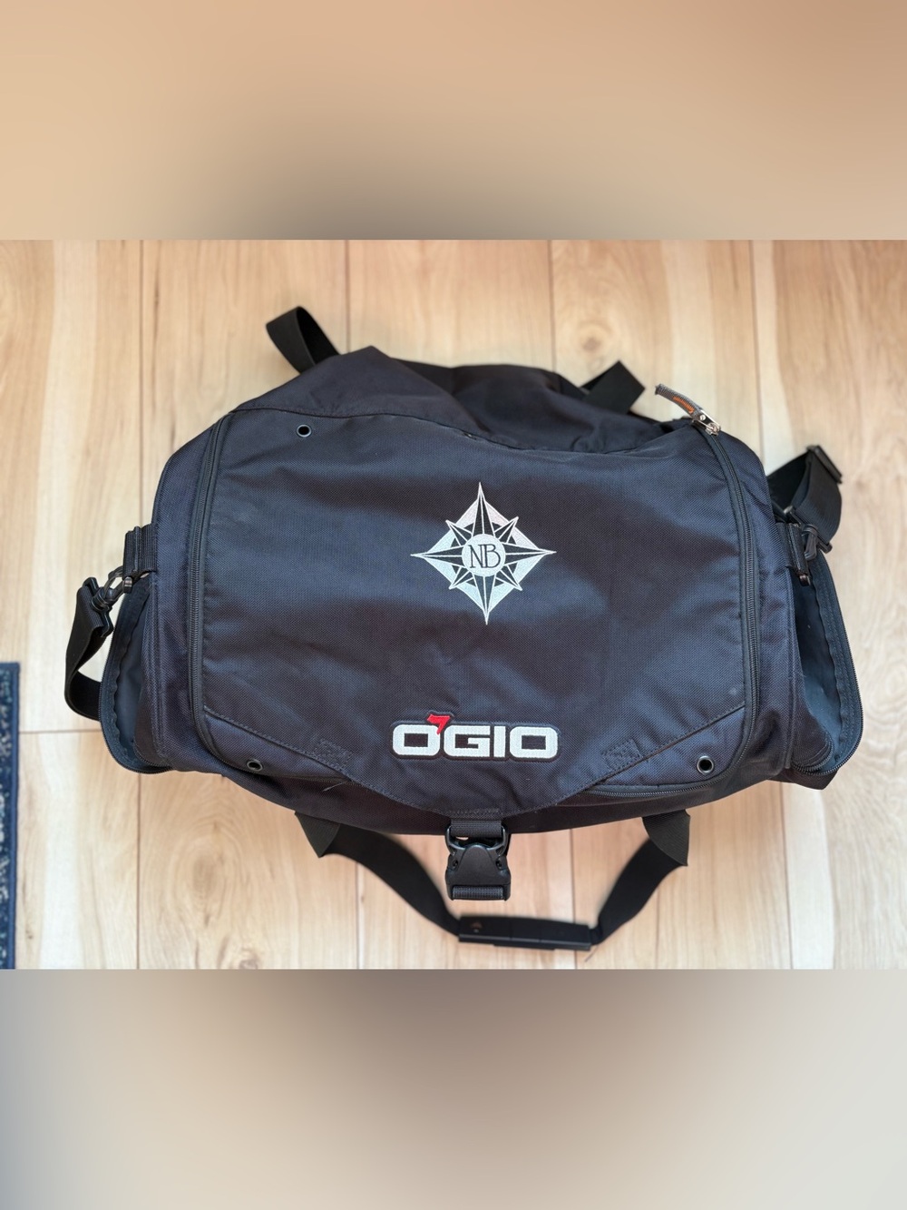 OGIO 55L Duffel Bag Black Gym Travel Sports Large Capacity Shoulder Strap Unisex